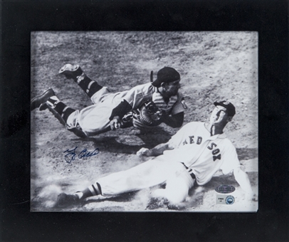 Yogi Berra Autographed Framed 8x10 Photograph of Berra vs. Williams (MLB Authenticated & Steiner)